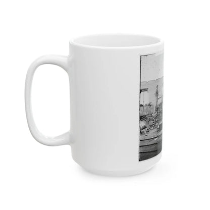 Richmond, Va. Crippled Locomotive, Richmond & Petersburg Railroad Depot (U.S. Civil War) White Coffee Mug-Go Mug Yourself