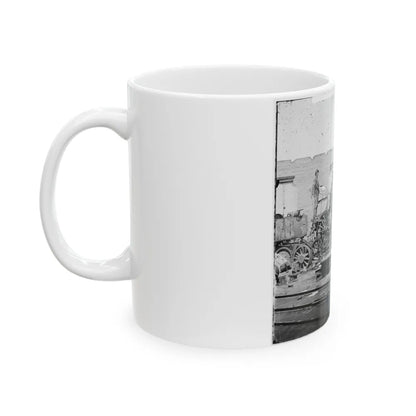 Richmond, Va. Crippled Locomotive, Richmond & Petersburg Railroad Depot (U.S. Civil War) White Coffee Mug-Go Mug Yourself