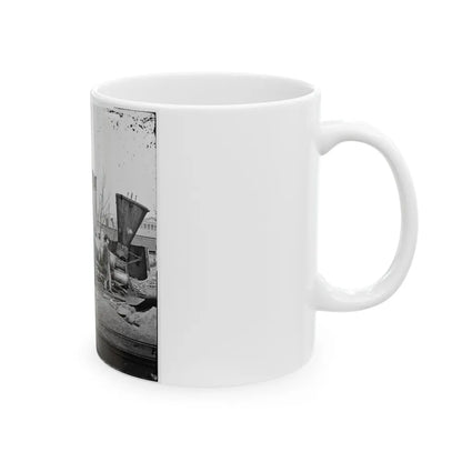 Richmond, Va. Crippled Locomotive, Richmond & Petersburg Railroad Depot (U.S. Civil War) White Coffee Mug-Go Mug Yourself