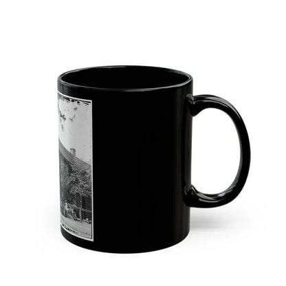 Richmond, Va. Crowd Before Headquarters Of The U.S. Christian Commission (U.S. Civil War) Black Coffee Mug-Go Mug Yourself