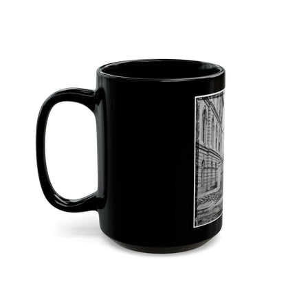 Richmond, Va. Custom House (Left) And Capitol (Center); Rubble In Street (U.S. Civil War) Black Coffee Mug-Go Mug Yourself