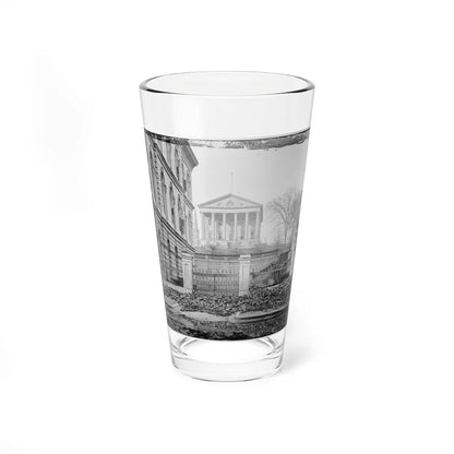 Richmond, Va. Custom House (Left) And Capitol (Center); Rubble In Street (U.S. Civil War) Pint Glass 16oz-16oz-Go Mug Yourself