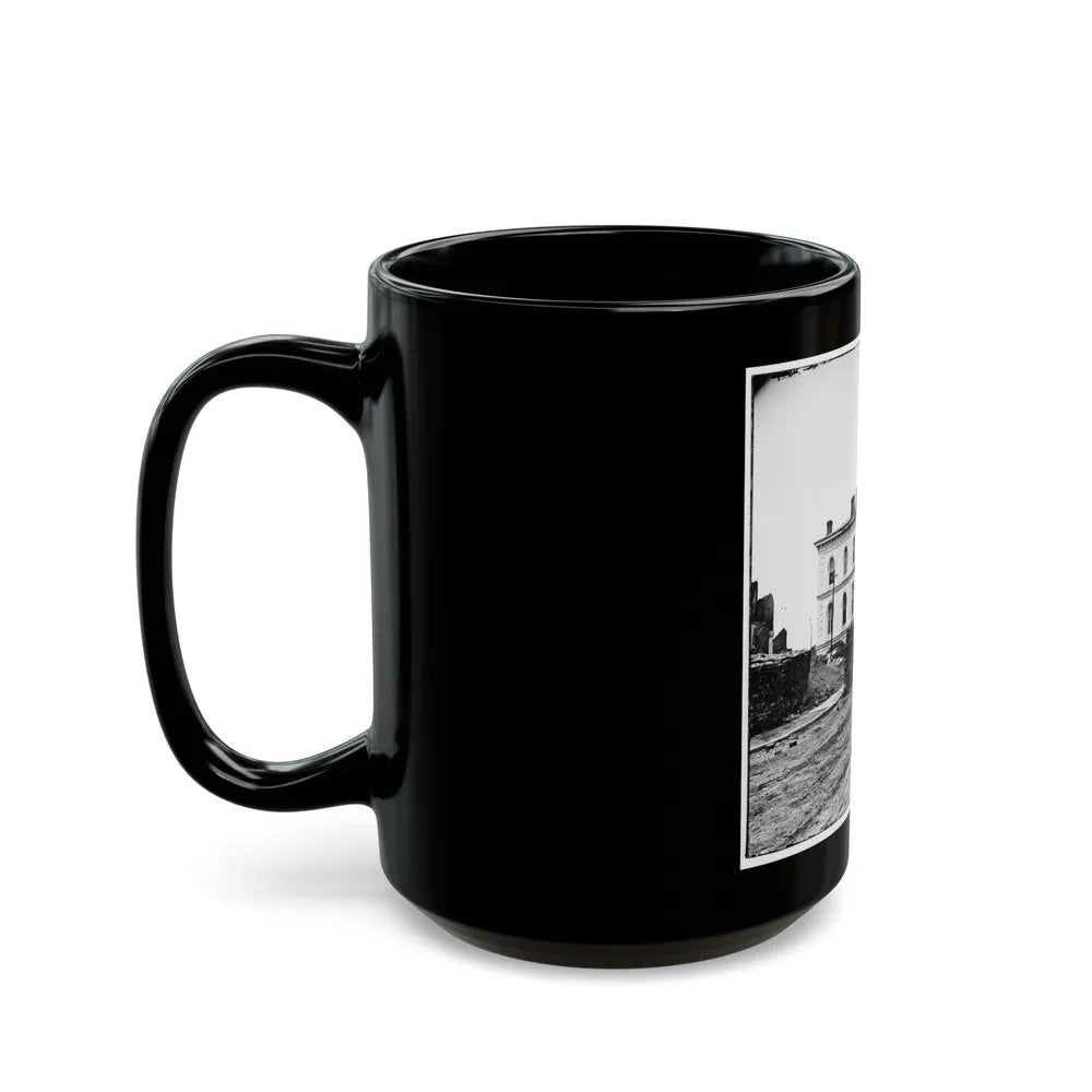 Richmond, Va. Custom House, Standing Among The Ruins (U.S. Civil War) Black Coffee Mug-Go Mug Yourself