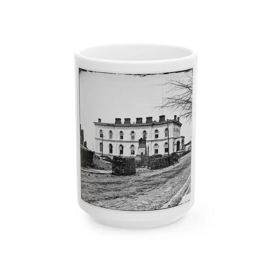 Richmond, Va. Custom House, Standing Among The Ruins (U.S. Civil War) White Coffee Mug-15oz-Go Mug Yourself