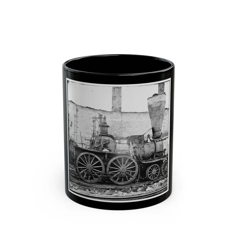 Richmond, Va. Damaged Locomotives (U.S. Civil War) Black Coffee Mug-11oz-Go Mug Yourself