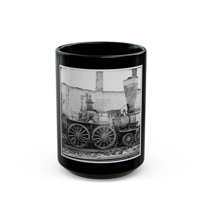 Richmond, Va. Damaged Locomotives (U.S. Civil War) Black Coffee Mug-15oz-Go Mug Yourself