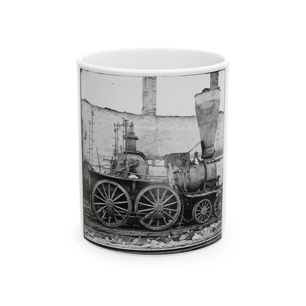 Richmond, Va. Damaged Locomotives (U.S. Civil War) White Coffee Mug-11oz-Go Mug Yourself