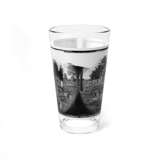 Richmond, Va. Graves Of Confederate Soldiers In Oakwood Cemetery, With Board Markers (U.S. Civil War) Pint Glass 16oz-16oz-Go Mug Yourself