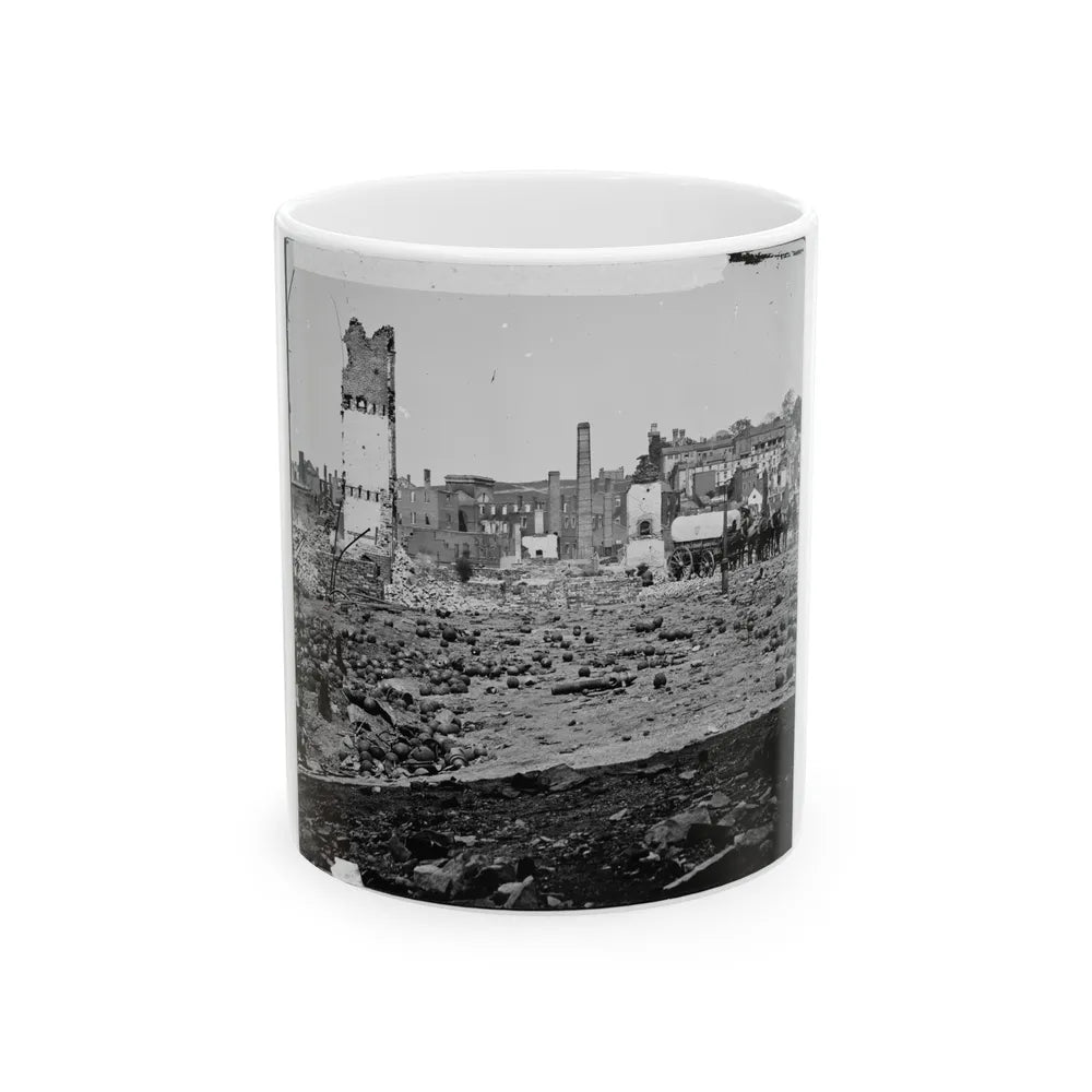 Richmond, Va. Grounds Of The Ruined Arsenal With Scattered Shot And Shell (U.S. Civil War) White Coffee Mug-11oz-Go Mug Yourself