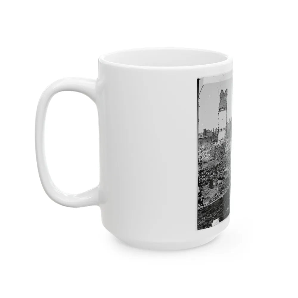 Richmond, Va. Grounds Of The Ruined Arsenal With Scattered Shot And Shell (U.S. Civil War) White Coffee Mug-Go Mug Yourself