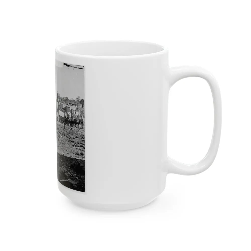 Richmond, Va. Grounds Of The Ruined Arsenal With Scattered Shot And Shell (U.S. Civil War) White Coffee Mug-Go Mug Yourself