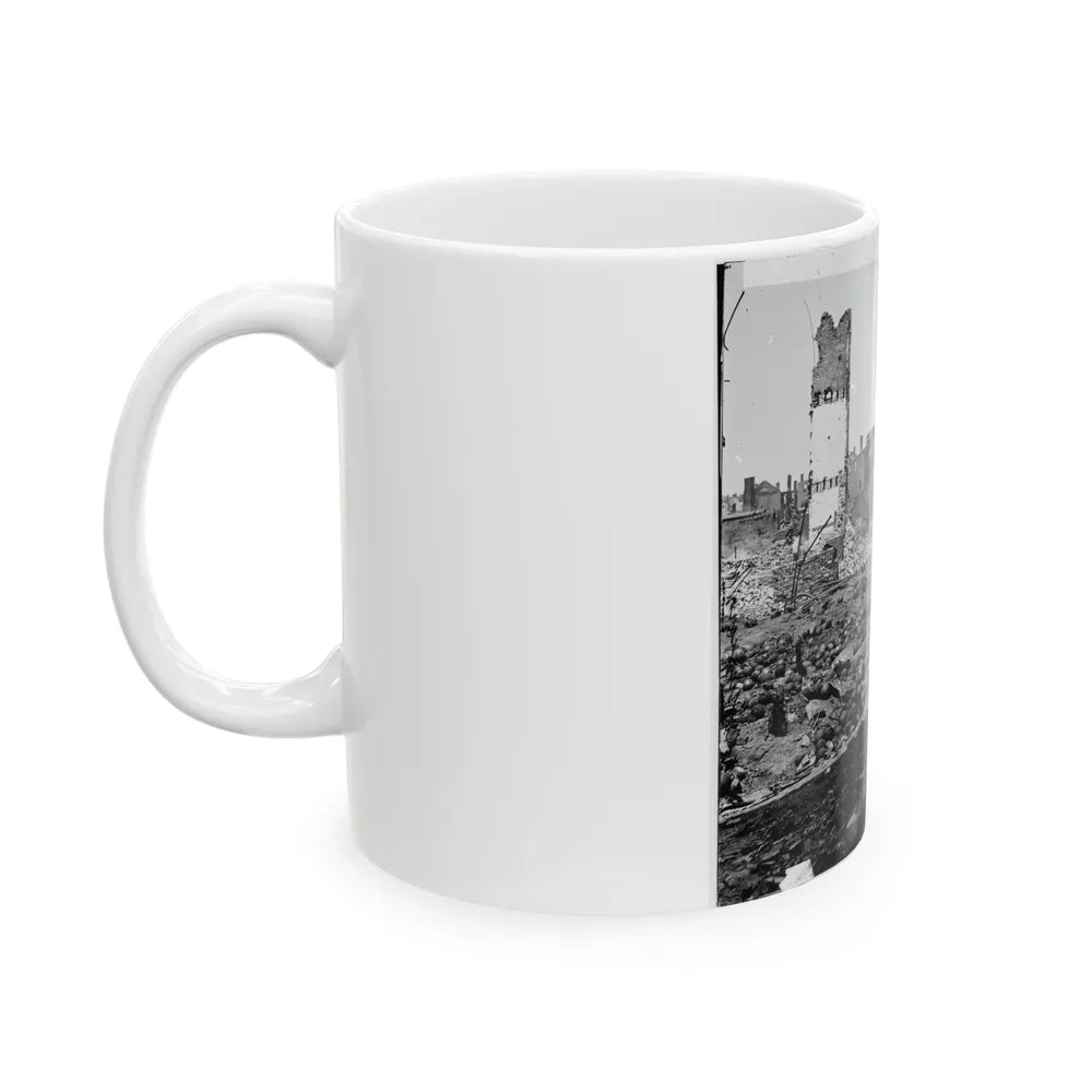 Richmond, Va. Grounds Of The Ruined Arsenal With Scattered Shot And Shell (U.S. Civil War) White Coffee Mug-Go Mug Yourself