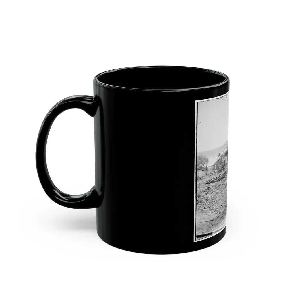 Richmond, Va. Guns And Ruined Buildings Near The Tredegar Iron Works (U.S. Civil War) Black Coffee Mug-Go Mug Yourself