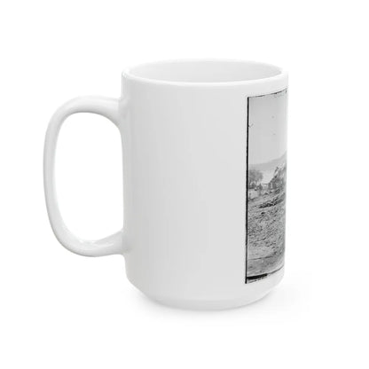 Richmond, Va. Guns And Ruined Buildings Near The Tredegar Iron Works (U.S. Civil War) White Coffee Mug-Go Mug Yourself