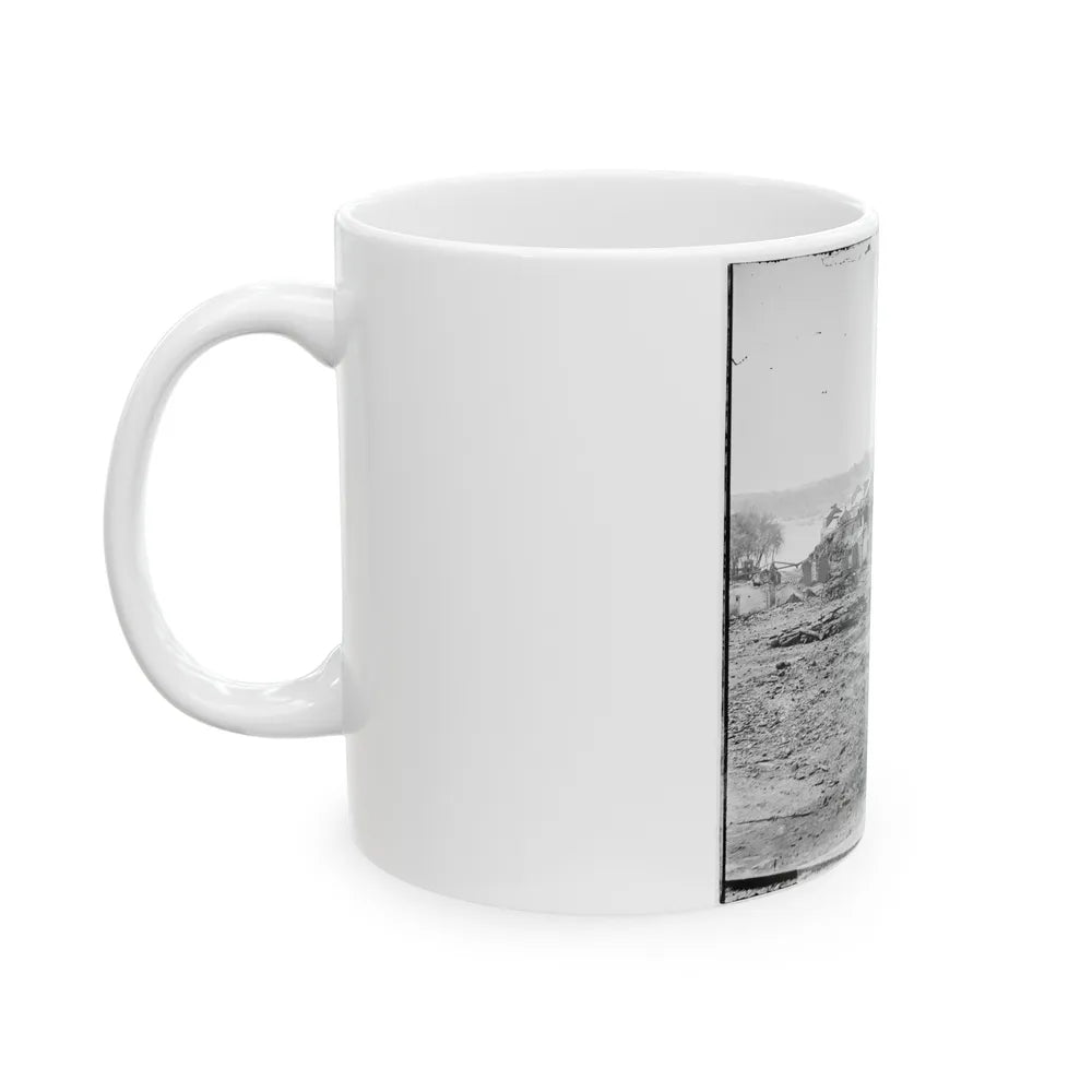 Richmond, Va. Guns And Ruined Buildings Near The Tredegar Iron Works (U.S. Civil War) White Coffee Mug-Go Mug Yourself