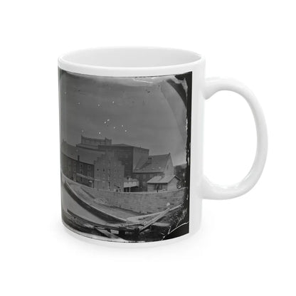 Richmond, Va. Haxall & Crenshaw's Flour Mill; Canal Lock In Foreground (U.S. Civil War) White Coffee Mug-Go Mug Yourself