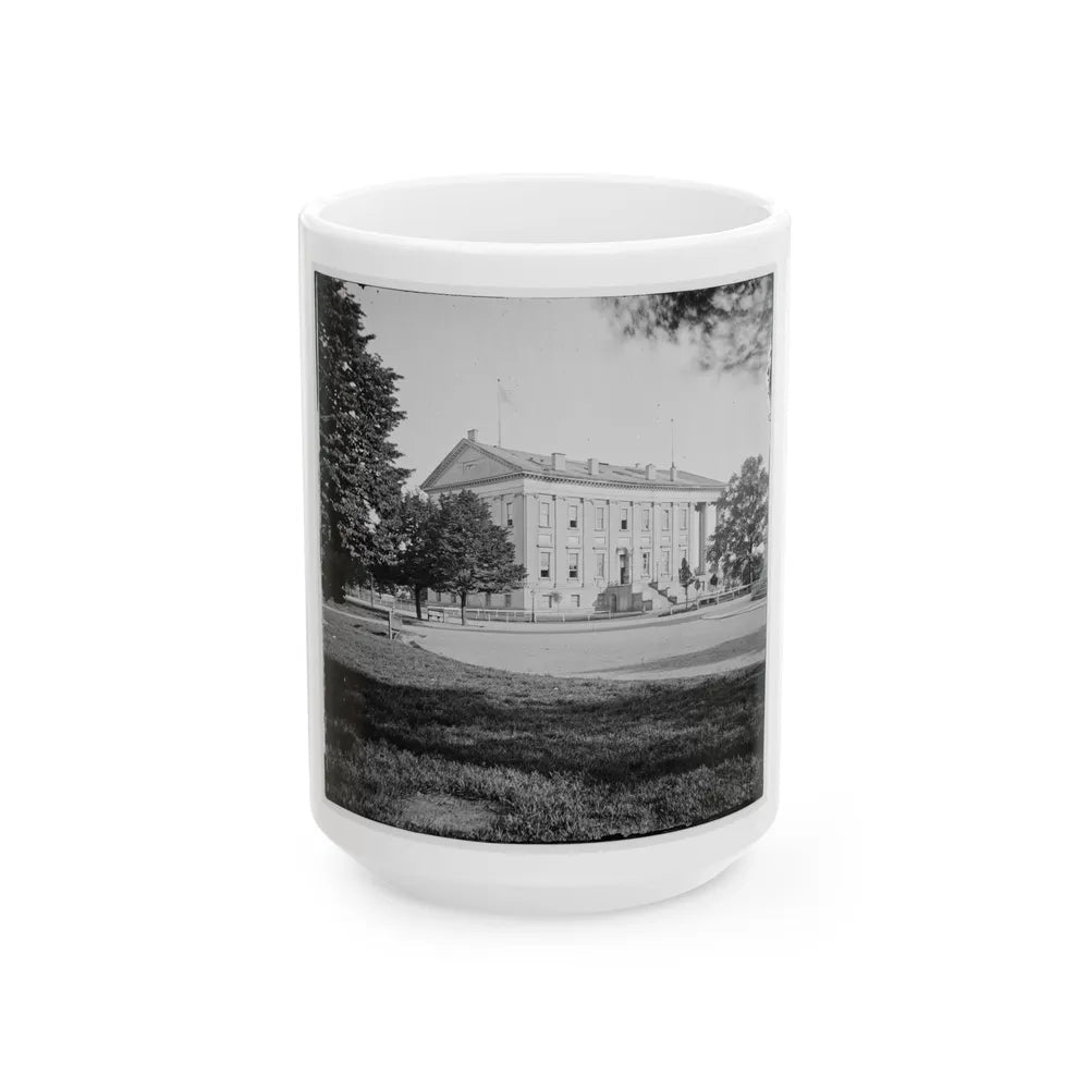 Richmond, Va. Left Side And Rear Of Capitol (U.S. Civil War) White Coffee Mug-15oz-Go Mug Yourself