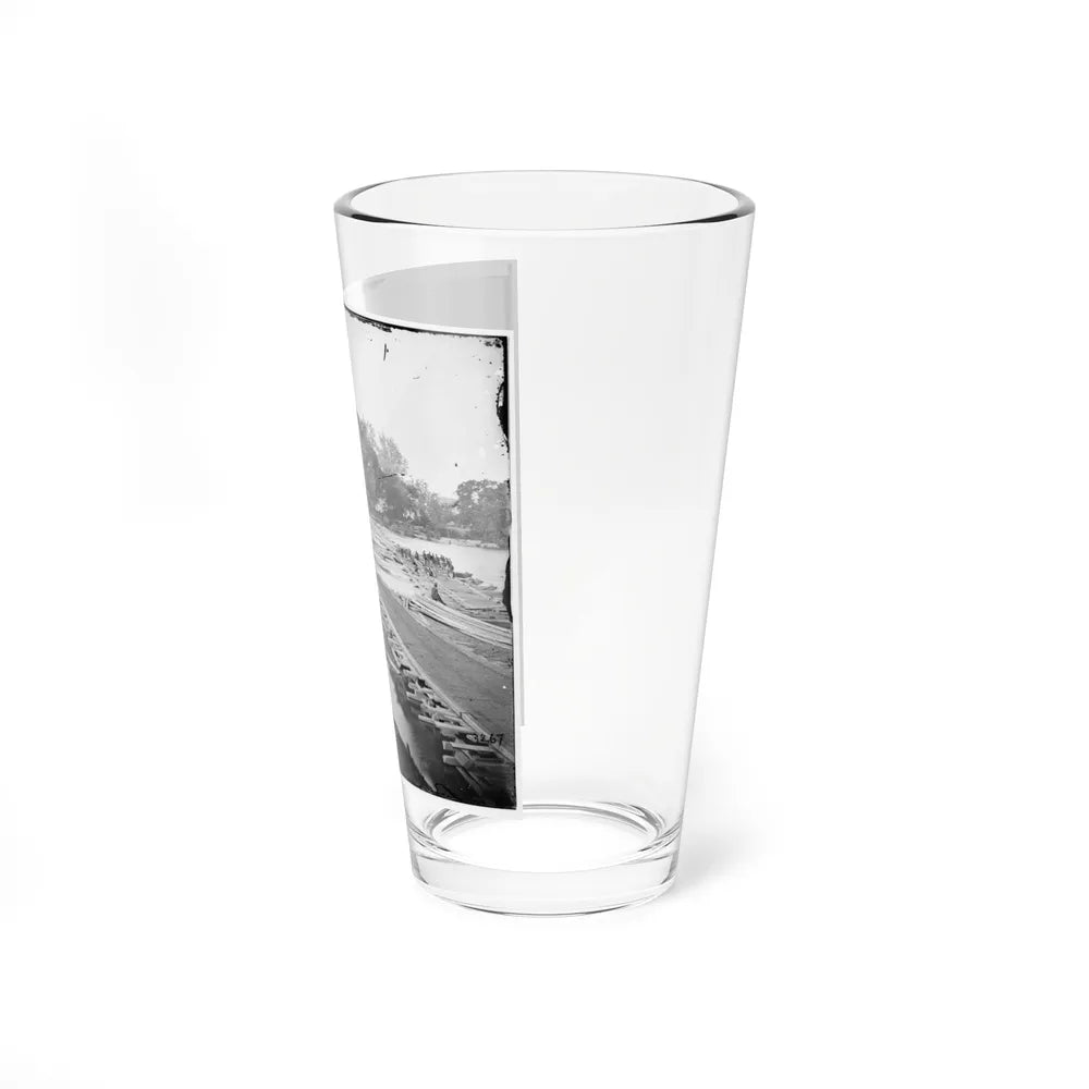 Richmond, Va. Pontoon Bridges Across The James, Looking Toward Manchester (U.S. Civil War) Pint Glass 16oz-Go Mug Yourself