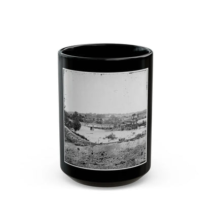 Richmond, Va. Railroad Bridge And Old Dominion Iron And Nail Works On Belle Isle (U.S. Civil War) Black Coffee Mug-15oz-Go Mug Yourself