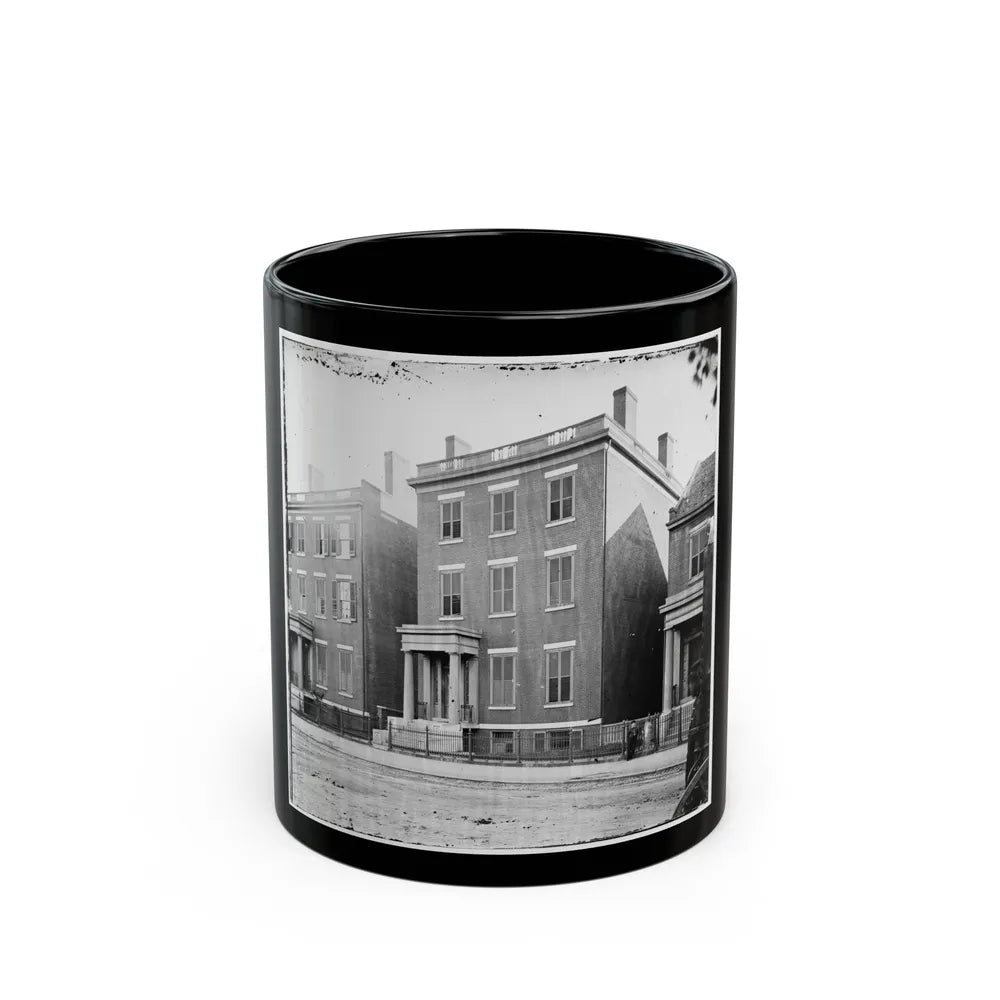 Richmond, Va. Residence Of Gen. Robert E. Lee (707 East Franklin Street) (U.S. Civil War) Black Coffee Mug-11oz-Go Mug Yourself