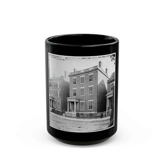 Richmond, Va. Residence Of Gen. Robert E. Lee (707 East Franklin Street) (U.S. Civil War) Black Coffee Mug-15oz-Go Mug Yourself