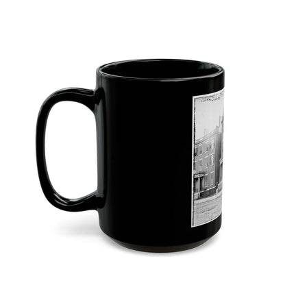 Richmond, Va. Residence Of Gen. Robert E. Lee (707 East Franklin Street) (U.S. Civil War) Black Coffee Mug-Go Mug Yourself