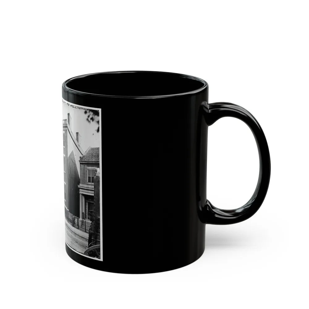 Richmond, Va. Residence Of Gen. Robert E. Lee (707 East Franklin Street) (U.S. Civil War) Black Coffee Mug-Go Mug Yourself