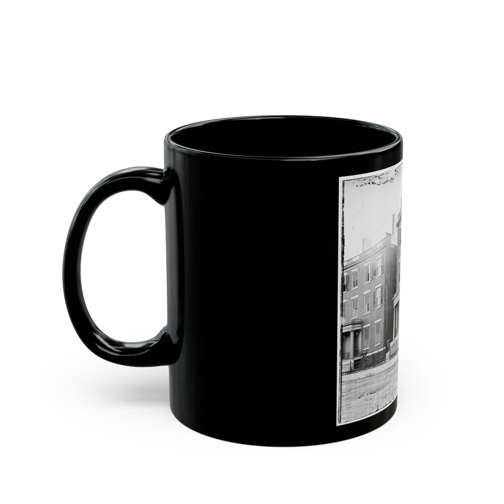 Richmond, Va. Residence Of Gen. Robert E. Lee (707 East Franklin Street) (U.S. Civil War) Black Coffee Mug-Go Mug Yourself