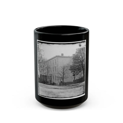 Richmond, Va. Residence Of Jefferson Davis (1201 East Clay Street); A Closer View (U.S. Civil War) Black Coffee Mug-15oz-Go Mug Yourself