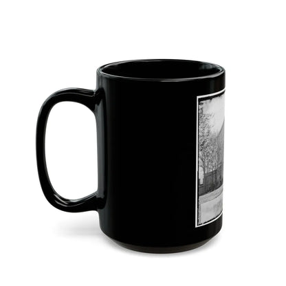 Richmond, Va. Residence Of Jefferson Davis (1201 East Clay Street); A Closer View (U.S. Civil War) Black Coffee Mug-Go Mug Yourself