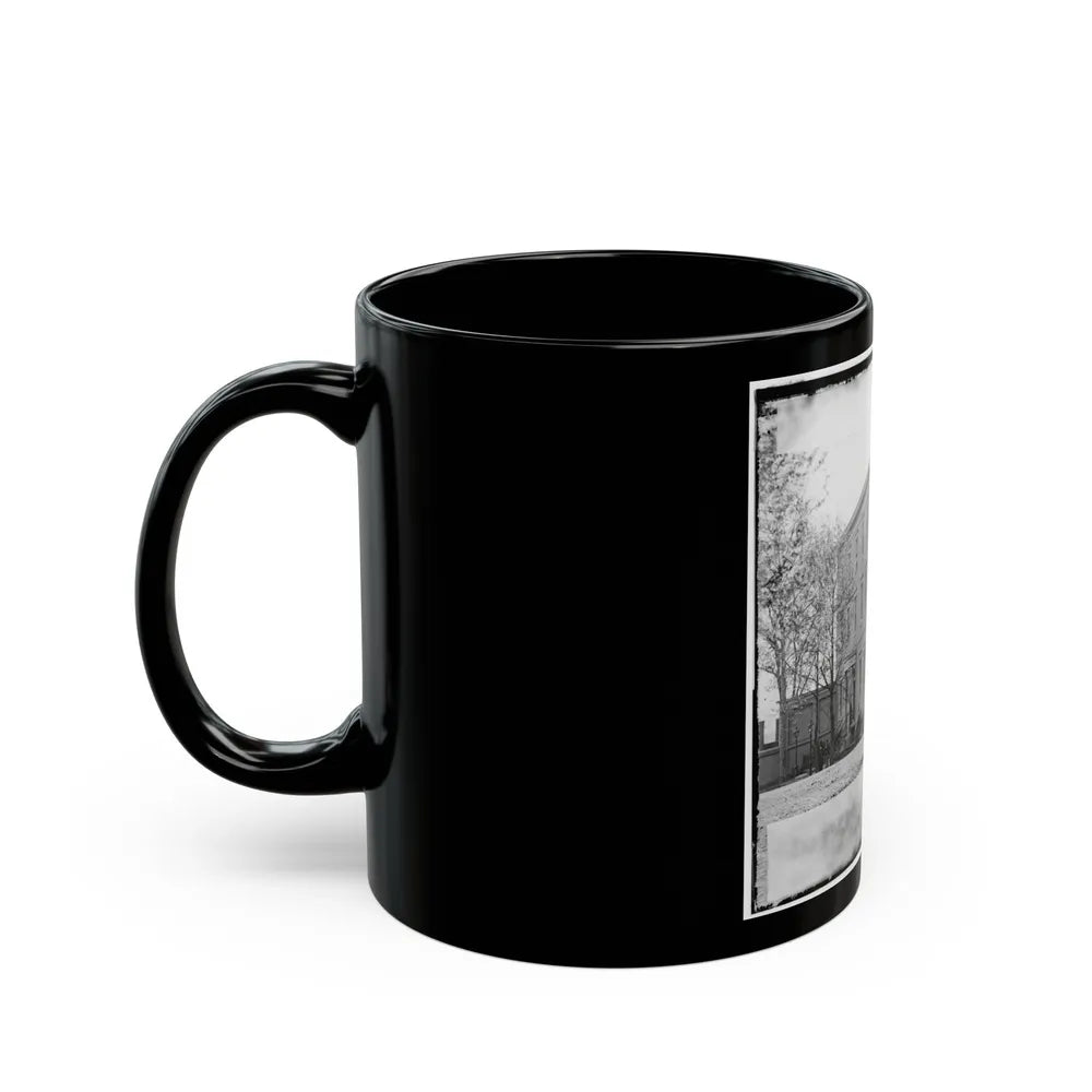 Richmond, Va. Residence Of Jefferson Davis (1201 East Clay Street); A Closer View (U.S. Civil War) Black Coffee Mug-Go Mug Yourself