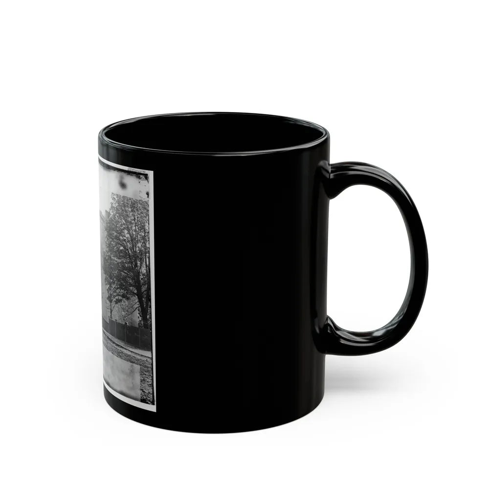 Richmond, Va. Residence Of Jefferson Davis (1201 East Clay Street); A Closer View (U.S. Civil War) Black Coffee Mug-Go Mug Yourself