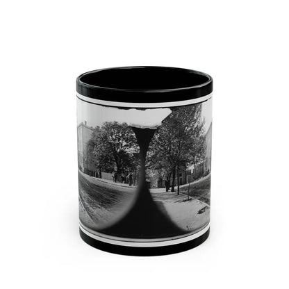 Richmond, Va. Residence Of Jefferson Davis (1201 East Clay Street) (U.S. Civil War) Black Coffee Mug-11oz-Go Mug Yourself