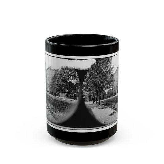 Richmond, Va. Residence Of Jefferson Davis (1201 East Clay Street) (U.S. Civil War) Black Coffee Mug-15oz-Go Mug Yourself