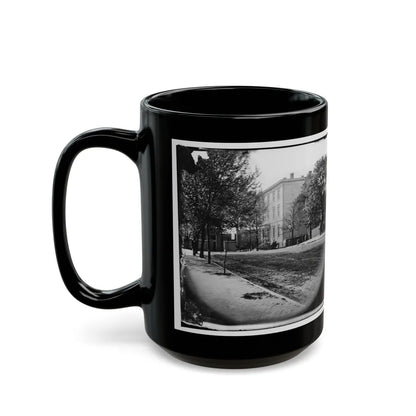 Richmond, Va. Residence Of Jefferson Davis (1201 East Clay Street) (U.S. Civil War) Black Coffee Mug-Go Mug Yourself