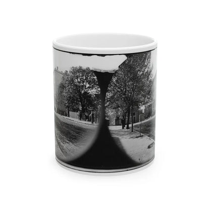 Richmond, Va. Residence Of Jefferson Davis (1201 East Clay Street) (U.S. Civil War) White Coffee Mug-11oz-Go Mug Yourself