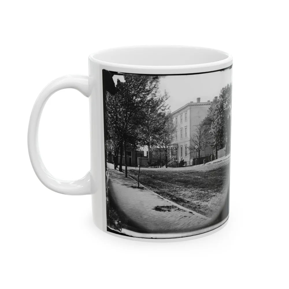 Richmond, Va. Residence Of Jefferson Davis (1201 East Clay Street) (U.S. Civil War) White Coffee Mug-Go Mug Yourself