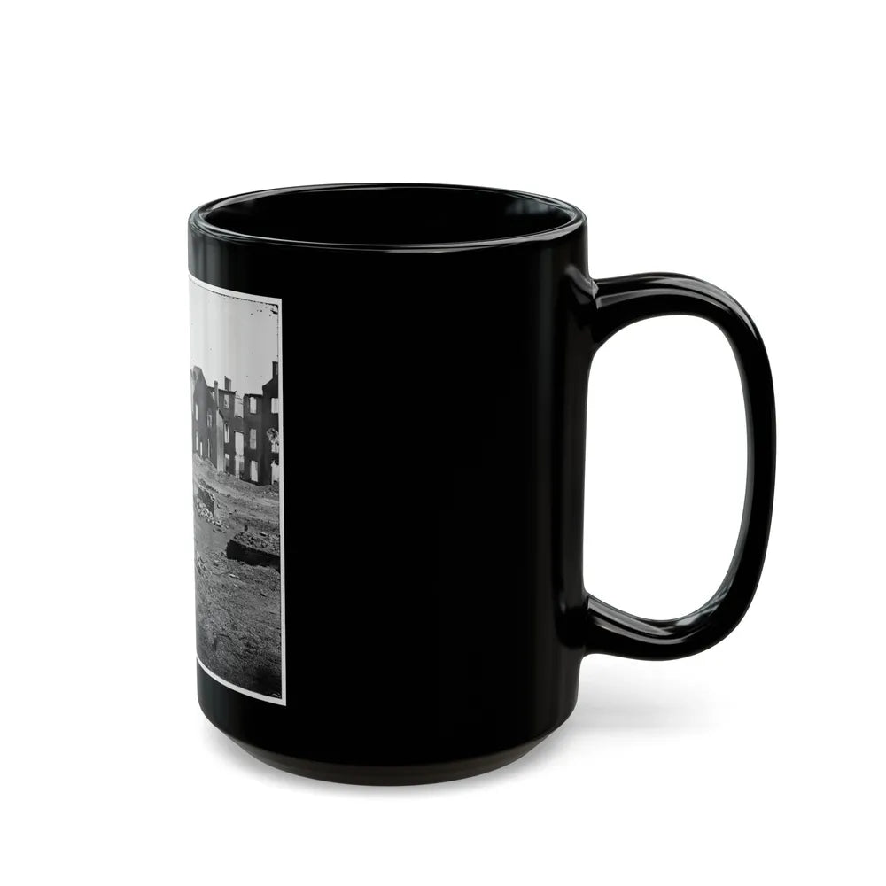 Richmond, Va. Ruined Buildings In The Burned District; Another View (U.S. Civil War) Black Coffee Mug-Go Mug Yourself