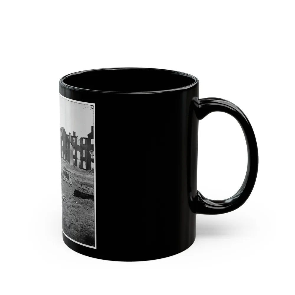 Richmond, Va. Ruined Buildings In The Burned District; Another View (U.S. Civil War) Black Coffee Mug-Go Mug Yourself