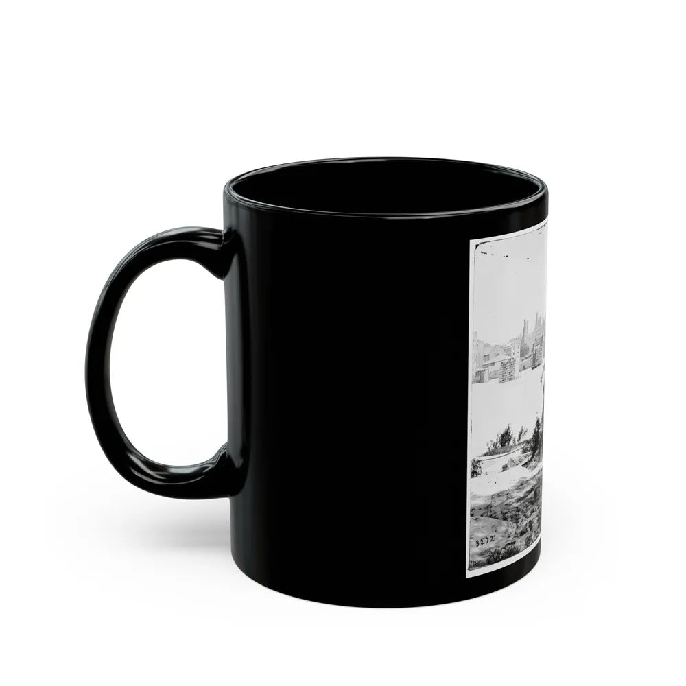 Richmond, Va. Ruins Of Mayo's Bridge; The City Beyond (U.S. Civil War) Black Coffee Mug-Go Mug Yourself