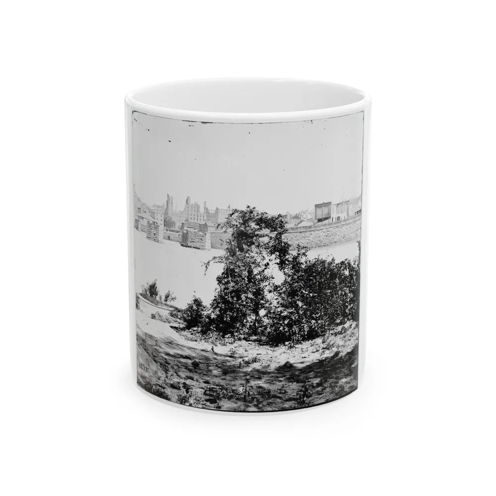 Richmond, Va. Ruins Of Mayo's Bridge; The City Beyond (U.S. Civil War) White Coffee Mug-11oz-Go Mug Yourself