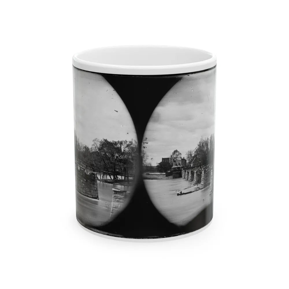 Richmond, Va. Ruins Of Mayo's Bridge (U.S. Civil War) White Coffee Mug-11oz-Go Mug Yourself