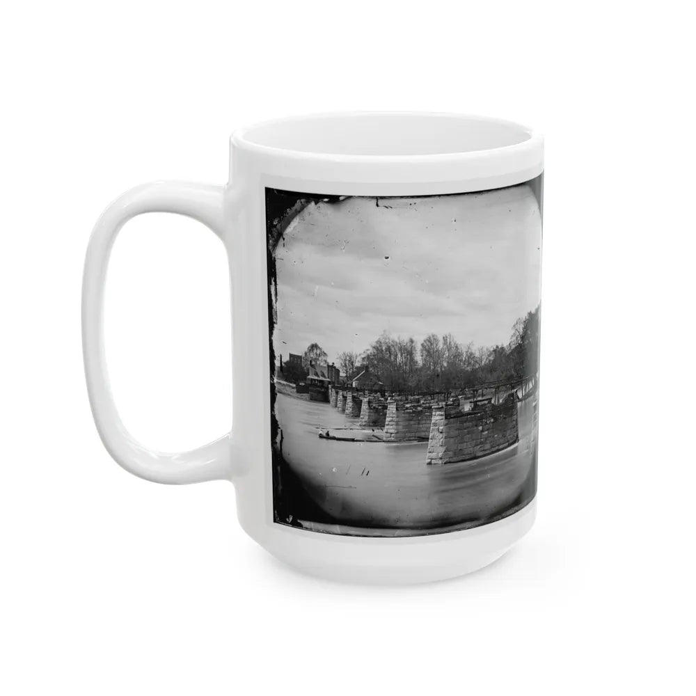 Richmond, Va. Ruins Of Mayo's Bridge (U.S. Civil War) White Coffee Mug-Go Mug Yourself