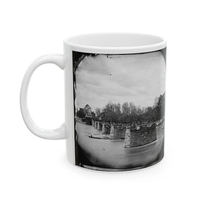 Richmond, Va. Ruins Of Mayo's Bridge (U.S. Civil War) White Coffee Mug-Go Mug Yourself