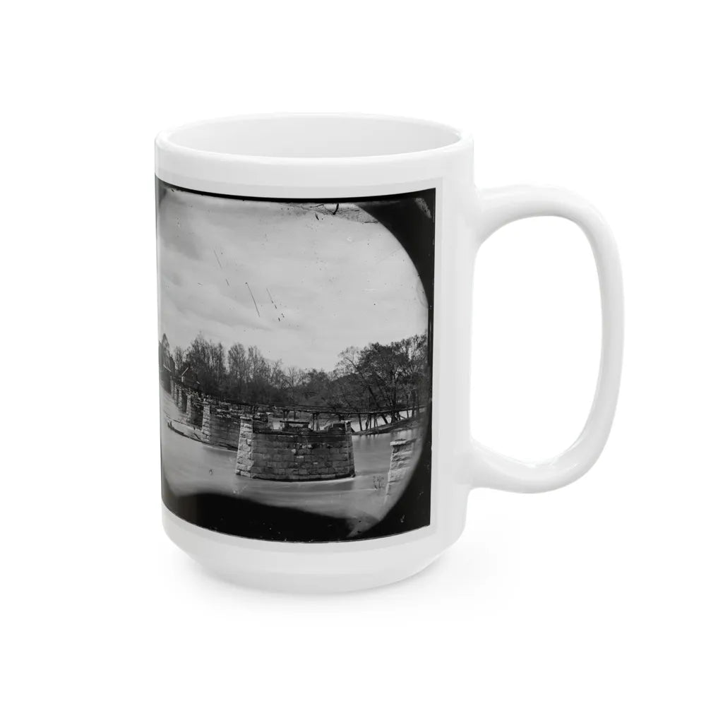 Richmond, Va. Ruins Of Mayo's Bridge (U.S. Civil War) White Coffee Mug-Go Mug Yourself