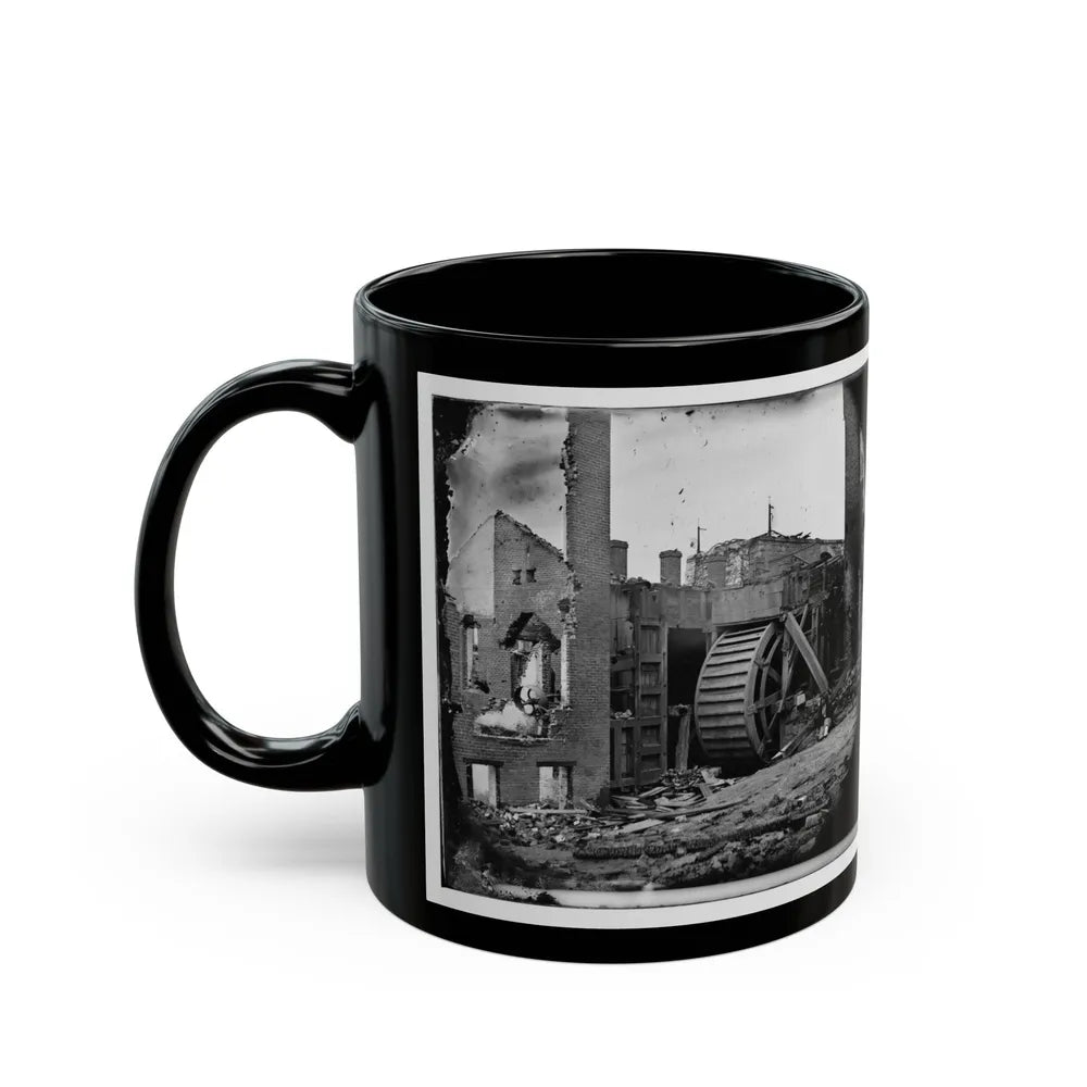 Richmond, Va. Ruins Of Paper Mill With Water-Wheel; Another View (U.S. Civil War) Black Coffee Mug-Go Mug Yourself