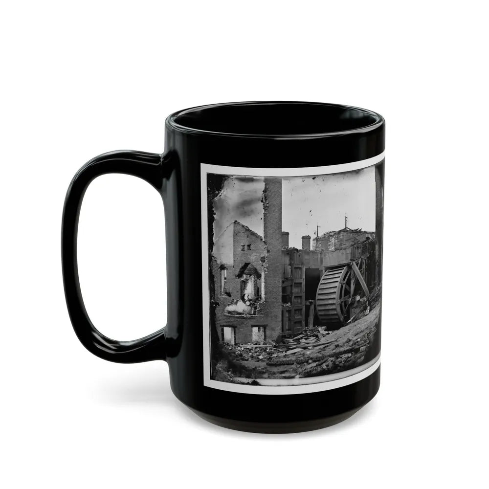 Richmond, Va. Ruins Of Paper Mill With Water-Wheel; Another View (U.S. Civil War) Black Coffee Mug-Go Mug Yourself