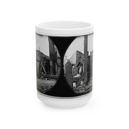 Richmond, Va. Ruins Of Paper Mill With Water-Wheel; Another View (U.S. Civil War) White Coffee Mug-15oz-Go Mug Yourself