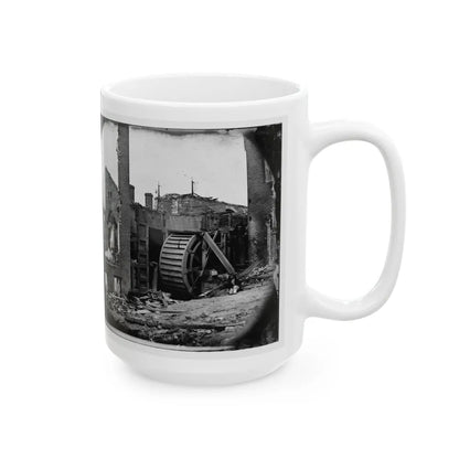 Richmond, Va. Ruins Of Paper Mill With Water-Wheel; Another View (U.S. Civil War) White Coffee Mug-Go Mug Yourself