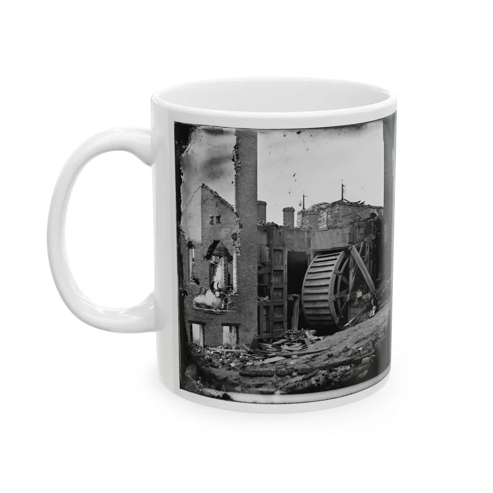 Richmond, Va. Ruins Of Paper Mill With Water-Wheel; Another View (U.S. Civil War) White Coffee Mug-Go Mug Yourself